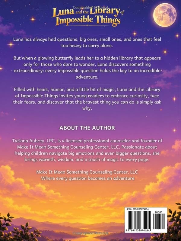 Luna and the Library of Impossible Things back cover